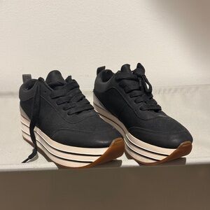 Zara Black and White Platform Sneakers
